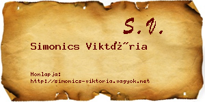 Simonics Viktória névjegykártya